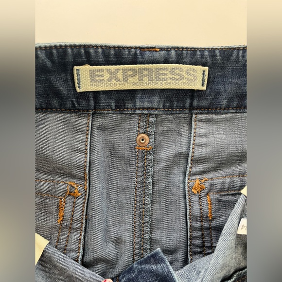 Express Denim Jean Micro Mini Skirt sz 4 Vintage - Picture 6 of 6